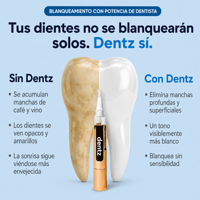 Dentz™ | Lápiz Sérum Blanqueador Dental ¡Redescubre Tu Sonrisa!
